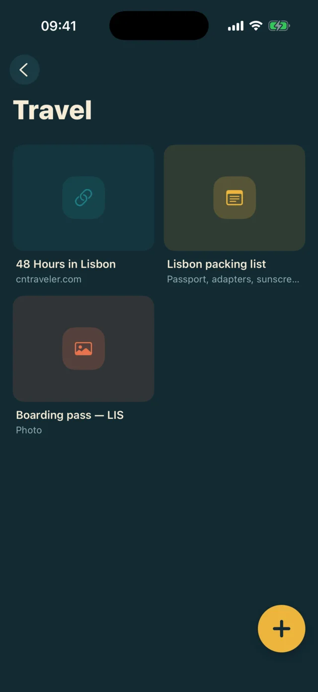 A Savehive stash of saved photos, links and notes